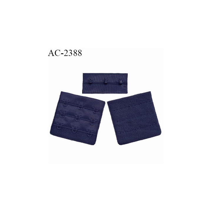 Agrafe 55 mm attache SG haut de gamme couleur bleu nuit 3 rangées 3 crochets largeur 55 mm hauteur 55 mm prix à l'unité