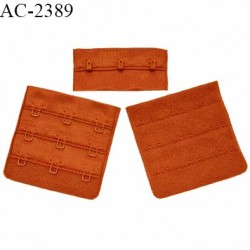 Agrafe 55 mm attache SG haut de gamme couleur orange cuivré 3 rangées 3 crochets largeur 55 mm hauteur 55 mm prix à l'unité