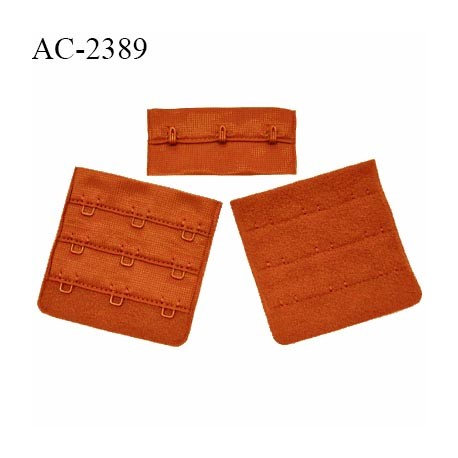 Agrafe 55 mm attache SG haut de gamme couleur orange cuivré 3 rangées 3 crochets largeur 55 mm hauteur 55 mm prix à l'unité