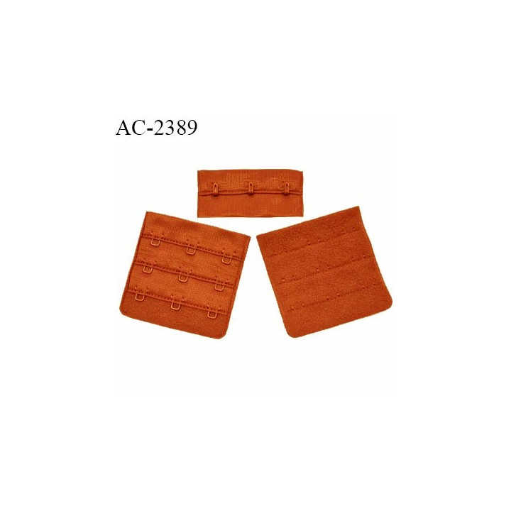 Agrafe 55 mm attache SG haut de gamme couleur orange cuivré 3 rangées 3 crochets largeur 55 mm hauteur 55 mm prix à l'unité