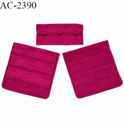 Agrafe 55 mm attache SG haut de gamme couleur rose indien 3 rangées 3 crochets largeur 55 mm hauteur 55 mm prix à l'unité