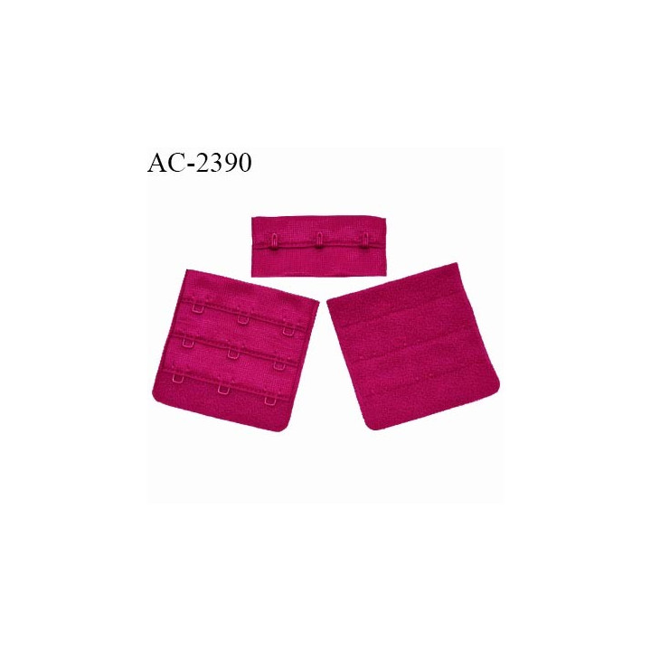 Agrafe 55 mm attache SG haut de gamme couleur rose indien 3 rangées 3 crochets largeur 55 mm hauteur 55 mm prix à l'unité