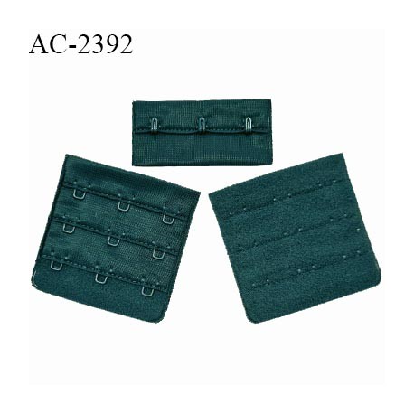 Agrafe 55 mm attache SG haut de gamme couleur vert cyprès 3 rangées 3 crochets largeur 55 mm hauteur 55 mm prix à l'unité