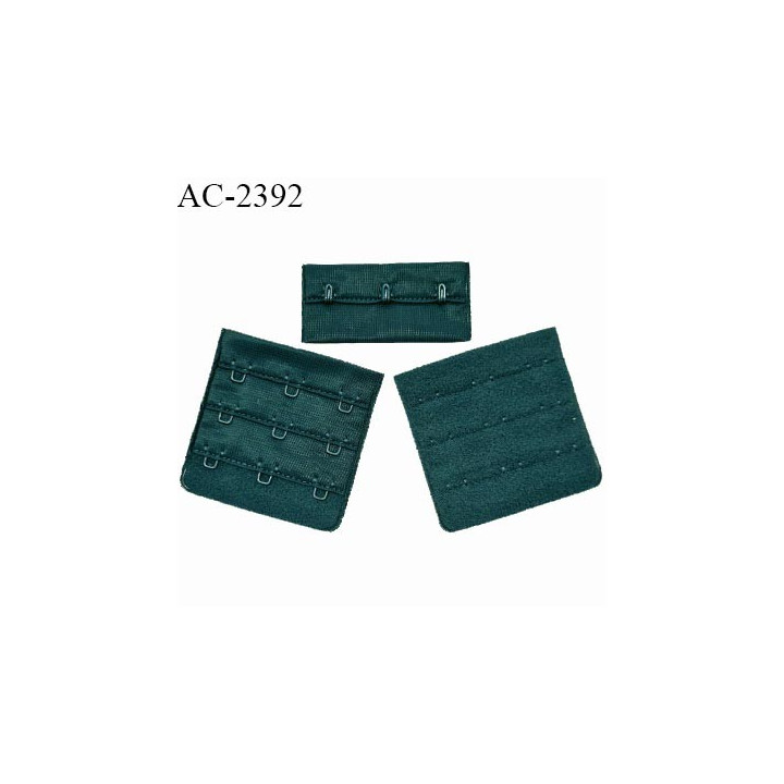 Agrafe 55 mm attache SG haut de gamme couleur vert cyprès 3 rangées 3 crochets largeur 55 mm hauteur 55 mm prix à l'unité