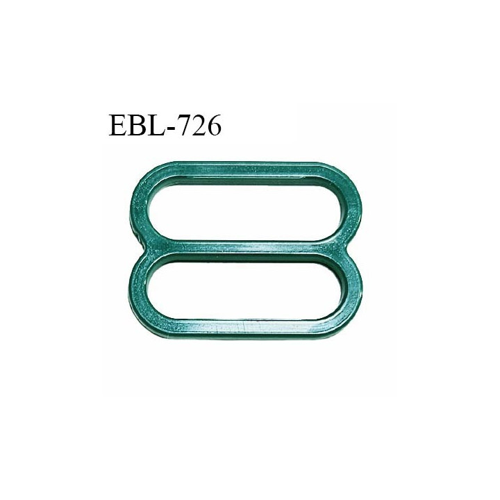 Réglette 19 mm de réglage de bretelle pour soutien gorge et maillot de bain en pvc vert largeur intérieure 19 mm prix à l'unité