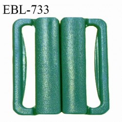 Boucle clip 16 mm attache réglette pvc spécial maillot de bain couleur vert largeur du passage intérieur 16 mm prix à l'unité