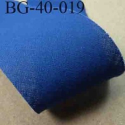 biais ruban galon a plat à plier en coton couleur bleu largeur 4 cm vendue au mètre