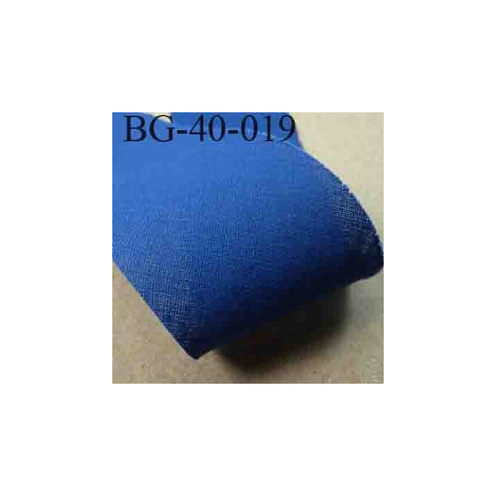 biais ruban galon a plat à plier en coton couleur bleu largeur 4 cm vendue au mètre