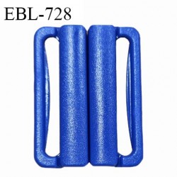 Boucle clip 25 mm attache réglette pvc spécial maillot de bain couleur bleu largeur du passage intérieur 25 mm prix à l'unité