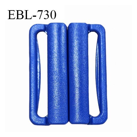 Boucle clip 20 mm attache réglette pvc spécial maillot de bain couleur bleu largeur du passage intérieur 20 mm prix à l'unité