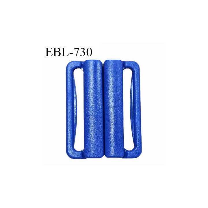 Boucle clip 20 mm attache réglette pvc spécial maillot de bain couleur bleu largeur du passage intérieur 20 mm prix à l'unité
