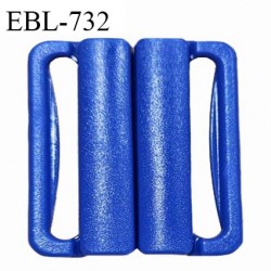 Boucle clip 16 mm attache réglette pvc spécial maillot de bain couleur bleu largeur du passage intérieur 16 mm prix à l'unité