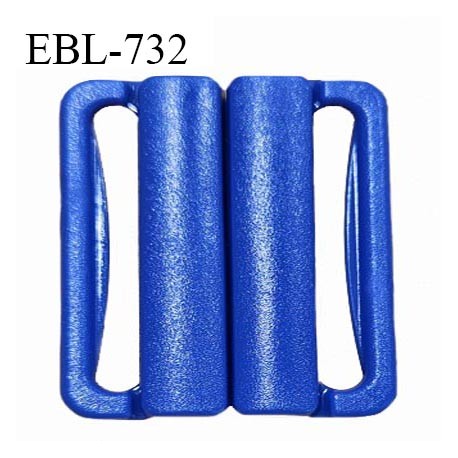 Boucle clip 16 mm attache réglette pvc spécial maillot de bain couleur bleu largeur du passage intérieur 16 mm prix à l'unité