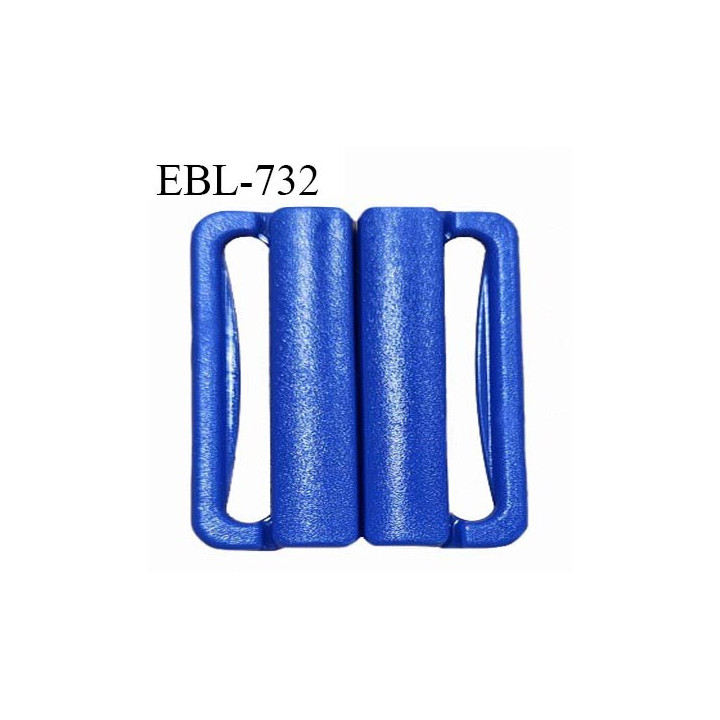 Boucle clip 16 mm attache réglette pvc spécial maillot de bain couleur bleu largeur du passage intérieur 16 mm prix à l'unité