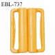 Boucle clip 20 mm attache réglette pvc spécial maillot de bain couleur jaune orangé largeur du passage intérieur 20 mm