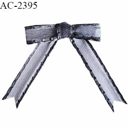 Noeud lingerie haut de gamme couleur gris largeur 32 mm hauteur 40 mm prix à l'unité