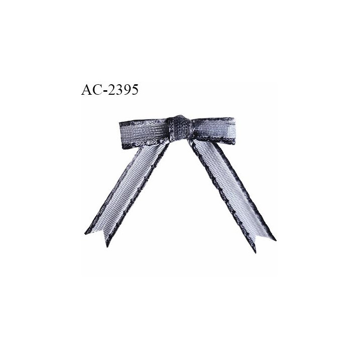 Noeud lingerie haut de gamme couleur gris largeur 32 mm hauteur 40 mm prix à l'unité