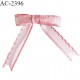 Noeud lingerie haut de gamme couleur rose largeur 32 mm hauteur 40 mm prix à l'unité