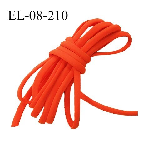 Cordon élastique 8 mm ou cache armature maillot de bain underwire casing galon orange flamme prix au mètre