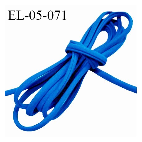 Cordon élastique 5 mm ou cache armature underwire casing galon lingerie et bain couleur bleu prix au mètre