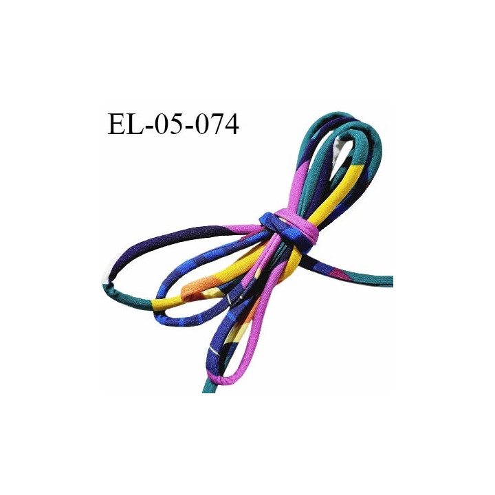 Cordon élastique 5 mm ou cache armature underwire casing galon lingerie et bain multicolore lycra prix au mètre