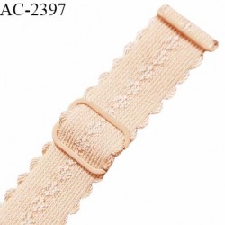 Bretelle lingerie SG 24 mm très haut de gamme couleur chair rosé ou sable doré avec 2 barrettes largeur 24 mm longueur 35 cm