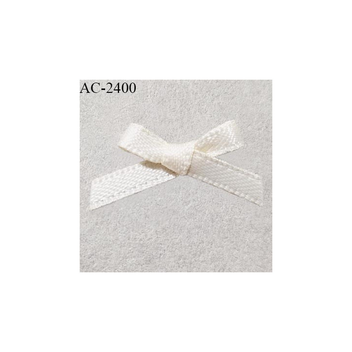 Noeud lingerie 20 mm haut de gamme couleur ivoire largeur 20 mm hauteur 15 mm prix à l'unité