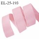 Elastique lingerie 24 mm couleur rose anglais largeur 24 mm allongement +30% prix au mètre