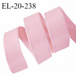 Elastique lingerie 19 mm couleur rose anglais largeur 19 mm allongement +30% prix au mètre