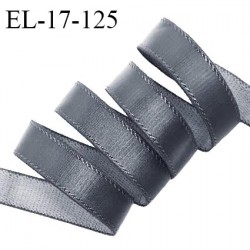 Elastique 16 mm bretelle et lingerie avec surpiqûres couleur gris granit allongement +50% largeur 16 mm prix au mètre