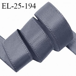 Elastique lingerie 24 mm couleur gris granit largeur 24 mm allongement +30% prix au mètre