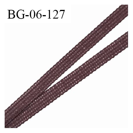 Droit fil à plat 6 mm spécial lingerie et couture du prêt-à-porter couleur marron teck fabriqué en France prix au mètre