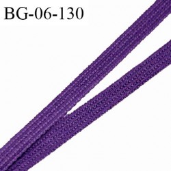 Droit fil à plat 6 mm spécial lingerie et couture du prêt-à-porter couleur violet myrtille fabriqué en France prix au mètre