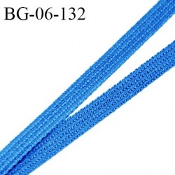 Droit fil à plat 6 mm spécial lingerie et couture du prêt-à-porter couleur bleu fabriqué en France prix au mètre
