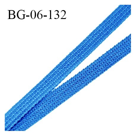 Droit fil à plat 6 mm spécial lingerie et couture du prêt-à-porter couleur bleu fabriqué en France prix au mètre