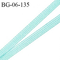 Droit fil à plat 6 mm spécial lingerie et couture du prêt-à-porter couleur bleu lagon fabriqué en France prix au mètre