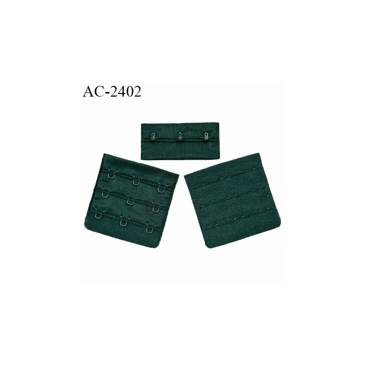Agrafe 57 mm attache SG haut de gamme couleur vert sapin 3 rangées 3 crochets largeur 57 mm hauteur 57 mm prix à l'unité