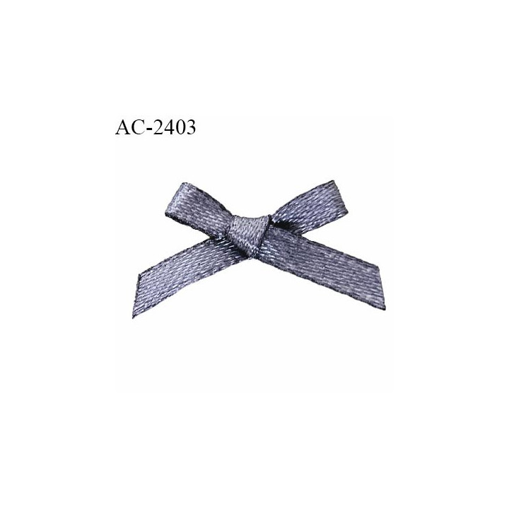 Noeud lingerie 20 mm haut de gamme couleur gris granit largeur 20 mm hauteur 15 mm prix à l'unité