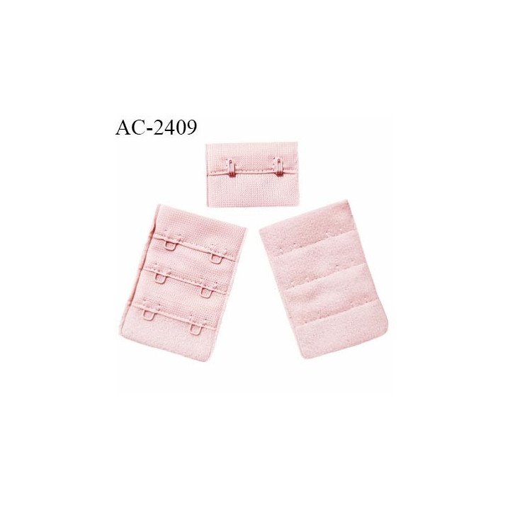 Agrafe 38 mm attache SG haut de gamme couleur rose dragée 3 rangées 2 crochets largeur 38 mm hauteur 57 mm prix à la pièce