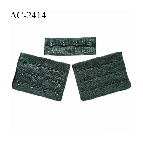 Agrafe 76 mm attache SG haut de gamme couleur vert sapin 3 rangées 4 crochets largeur 76 mm hauteur 57 mm prix à la pièce