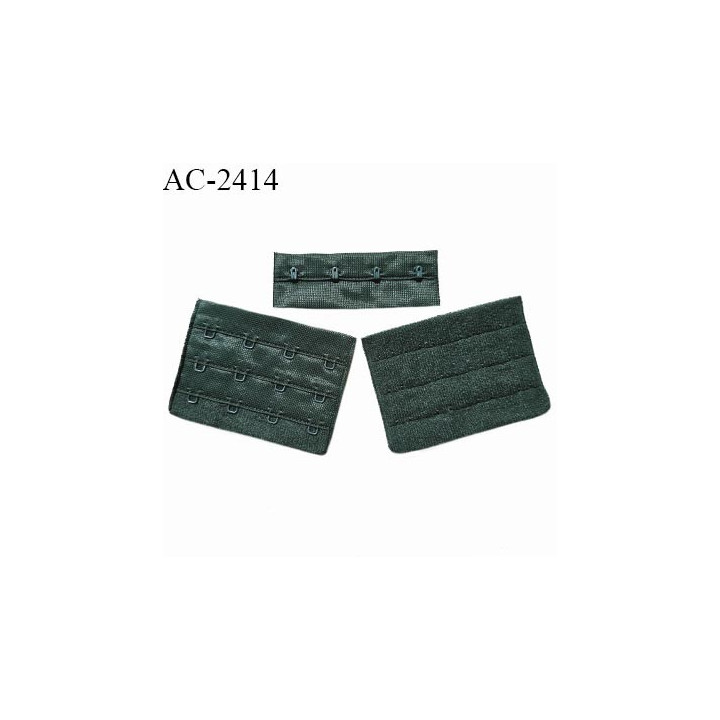Agrafe 76 mm attache SG haut de gamme couleur vert sapin 3 rangées 4 crochets largeur 76 mm hauteur 57 mm prix à la pièce