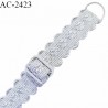 Bretelle lingerie SG 10 mm très haut de gamme avec 1 barrette et 1 anneau couleur gris prix à la pièce