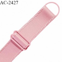 Bretelle lingerie SG 19 mm très haut de gamme couleur rose anglais avec 1 barrette et 1 anneau prix à l'unité