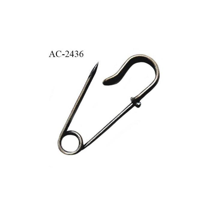 Epingle métal couleur laiton vieilli épingle pour kilt et autres longueur 2.7 cm largeur 1 cm prix à l'unité