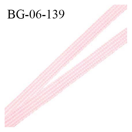 Droit fil à plat 6 mm spécial lingerie et couture du prêt-à-porter couleur rose dragée fabriqué en France prix au mètre