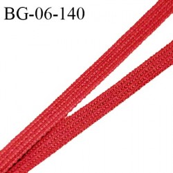 Droit fil à plat 6 mm spécial lingerie et couture du prêt-à-porter couleur rouge intense fabriqué en France prix au mètre