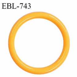 Anneau de réglage 14 mm en pvc couleur jaune orangé diamètre intérieur 14 mm diamètre extérieur 17 mm