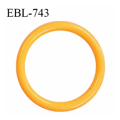 Anneau de réglage 14 mm en pvc couleur jaune orangé diamètre intérieur 14 mm diamètre extérieur 17 mm