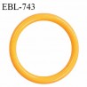 Anneau de réglage 14 mm en pvc couleur jaune orangé diamètre intérieur 14 mm diamètre extérieur 17 mm