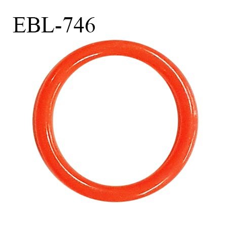 Anneau de réglage 14 mm en pvc couleur rouge orangé diamètre intérieur 14 mm diamètre extérieur 17 mm